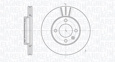 Magneti Marelli Bremsscheibe [Hersteller-Nr. 361302040268] für Audi, Seat, VW von MAGNETI MARELLI