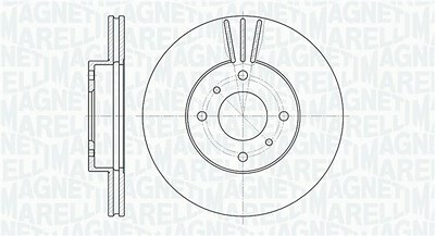 Magneti Marelli Bremsscheibe [Hersteller-Nr. 361302040318] für Nissan von MAGNETI MARELLI