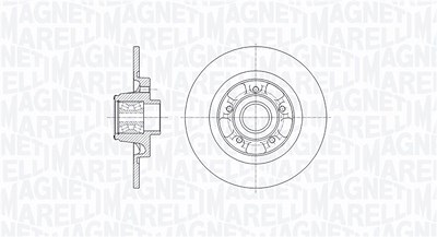 Magneti Marelli Bremsscheibe [Hersteller-Nr. 361302040651] für Mercedes-Benz, Renault von MAGNETI MARELLI
