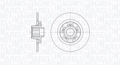 Magneti Marelli 1x Bremsscheibe [Hersteller-Nr. 361302040651] für Mercedes-Benz, Renault von MAGNETI MARELLI