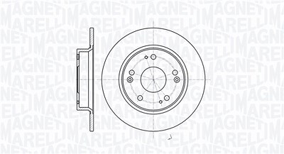 Magneti Marelli 1x Bremsscheibe [Hersteller-Nr. 361302040723] für Honda von MAGNETI MARELLI
