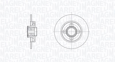 Magneti Marelli Bremsscheibe [Hersteller-Nr. 361302040818] für Citroën, Ds, Opel, Peugeot von MAGNETI MARELLI