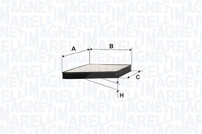 Magneti Marelli Filter, Innenraumluft [Hersteller-Nr. 350203061250] für Renault von MAGNETI MARELLI