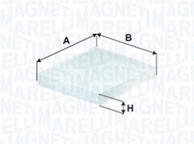 Magneti Marelli Filter, Innenraumluft [Hersteller-Nr. 350203061610] für Alpina, Opel von MAGNETI MARELLI