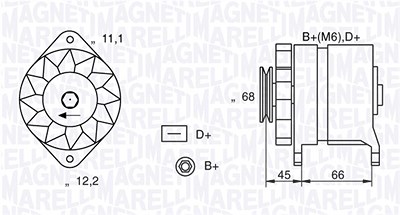 Magneti Marelli Generator [Hersteller-Nr. 063321112010] für Fiat, Lancia von MAGNETI MARELLI
