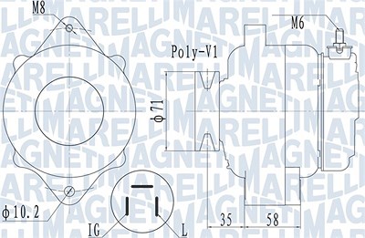 Magneti Marelli Generator [Hersteller-Nr. 063731120010] für Audi, Ford, Seat, Skoda, VW von MAGNETI MARELLI