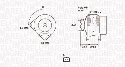 Magneti Marelli Generator [Hersteller-Nr. 063731627010] für Nissan, Opel, Renault von MAGNETI MARELLI