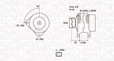 Magneti Marelli Generator [Hersteller-Nr. 063731662010] für Renault von MAGNETI MARELLI