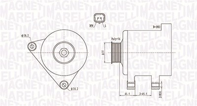 Magneti Marelli Generator [Hersteller-Nr. 063731741010] für Citroën, Peugeot von MAGNETI MARELLI