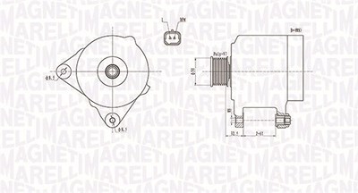 Magneti Marelli Generator [Hersteller-Nr. 063731768010] für Renault von MAGNETI MARELLI