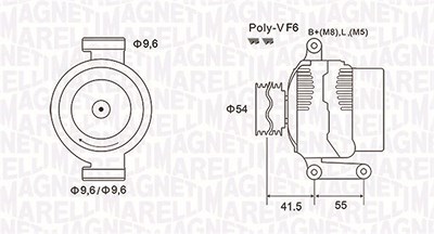 Magneti Marelli Generator [Hersteller-Nr. 063731855010] für Fiat, Lancia, Opel, Suzuki von MAGNETI MARELLI