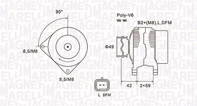 Magneti Marelli Generator [Hersteller-Nr. 063731863010] für Renault von MAGNETI MARELLI