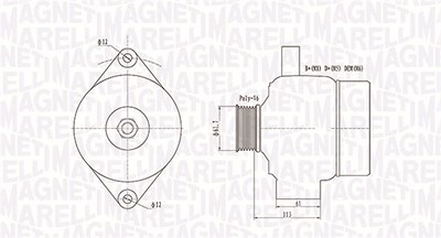 Magneti Marelli Generator [Hersteller-Nr. 063731890010] für Opel, Saab von MAGNETI MARELLI