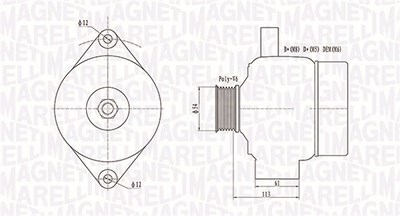 Magneti Marelli Generator [Hersteller-Nr. 063731952010] für Cadillac, Saab von MAGNETI MARELLI