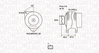 Magneti Marelli Generator [Hersteller-Nr. 063731963010] für Nissan von MAGNETI MARELLI