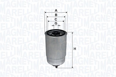 Magneti Marelli Kraftstofffilter [Hersteller-Nr. 152071758006] für Audi, Daf, Daihatsu, Lancia, Land Rover, Rover, Volvo, VW von MAGNETI MARELLI