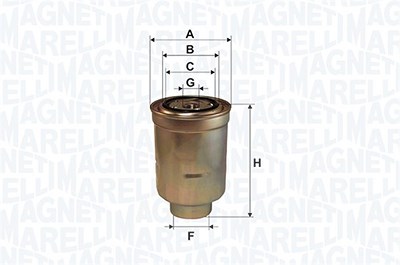 Magneti Marelli Kraftstofffilter [Hersteller-Nr. 152071760681] für Mazda, Mitsubishi, Subaru, Toyota von MAGNETI MARELLI