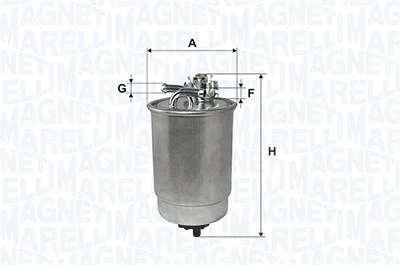 Magneti Marelli Kraftstofffilter [Hersteller-Nr. 152071761717] für Opel, Vauxhall von MAGNETI MARELLI