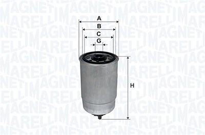 Magneti Marelli Kraftstofffilter [Hersteller-Nr. 153071760107] für Audi, Skoda, VW von MAGNETI MARELLI