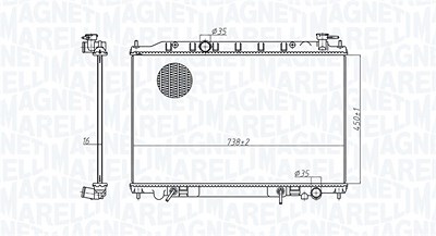 Magneti Marelli Kühler, Motorkühlung [Hersteller-Nr. 350213179200] für Nissan von MAGNETI MARELLI