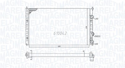 Magneti Marelli Kühler, Motorkühlung [Hersteller-Nr. 350213838000] für Seat, VW von MAGNETI MARELLI