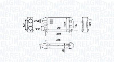 Magneti Marelli Ladeluftkühler [Hersteller-Nr. 351319204510] für Fiat von MAGNETI MARELLI