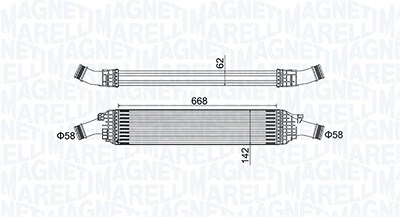 Magneti Marelli Ladeluftkühler [Hersteller-Nr. 351319204820] für Audi von MAGNETI MARELLI