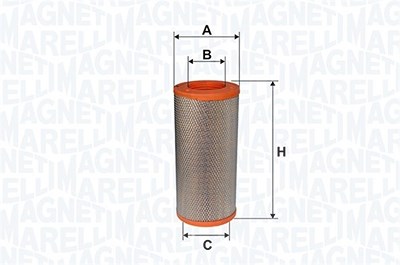 Magneti Marelli Luftfilter [Hersteller-Nr. 153071760136] für Citroën, Fiat, Iveco, Peugeot, Tata von MAGNETI MARELLI