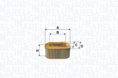 Magneti Marelli Luftfilter [Hersteller-Nr. 153071760191] für Alfa Romeo von MAGNETI MARELLI