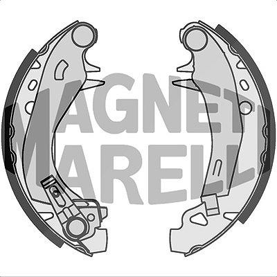 Magneti Marelli Bremsbacke [Hersteller-Nr. 360219192192] für Citroën, Peugeot von MAGNETI MARELLI