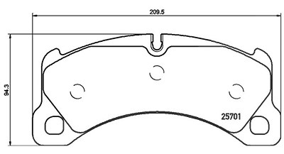 Magneti Marelli Bremsbelagsatz, Scheibenbremse [Hersteller-Nr. 363700465033] für Porsche von MAGNETI MARELLI