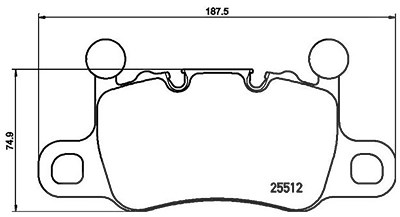 Magneti Marelli Bremsbelagsatz, Scheibenbremse [Hersteller-Nr. 363700465038] für Porsche von MAGNETI MARELLI