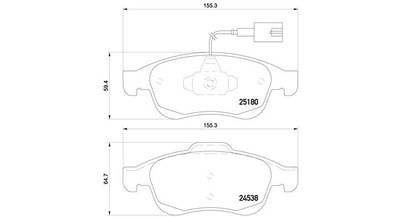 Magneti Marelli Bremsbelagsatz, Scheibenbremse [Hersteller-Nr. 363700523148] für Alfa Romeo von MAGNETI MARELLI