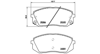 Magneti Marelli Bremsbelagsatz, Scheibenbremse [Hersteller-Nr. 363700530056] für Hyundai, Kia von MAGNETI MARELLI