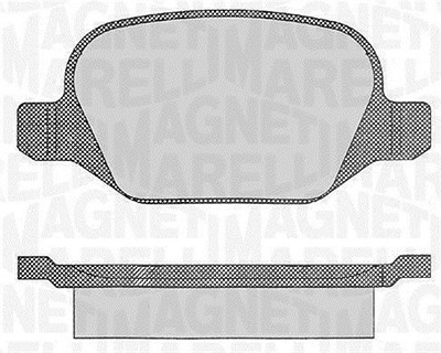 Magneti Marelli Bremsbelagsatz, Scheibenbremse [Hersteller-Nr. 363916060109] für Alfa Romeo, Fiat, Lancia von MAGNETI MARELLI