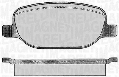 Magneti Marelli Bremsbelagsatz, Scheibenbremse [Hersteller-Nr. 363916060114] für Alfa Romeo, Lancia von MAGNETI MARELLI