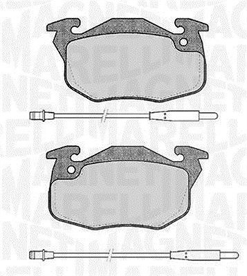 Magneti Marelli Bremsbelagsatz, Scheibenbremse [Hersteller-Nr. 363916060168] für Citroën, Dallas, Mega, Peugeot, Renault, Triumph von MAGNETI MARELLI