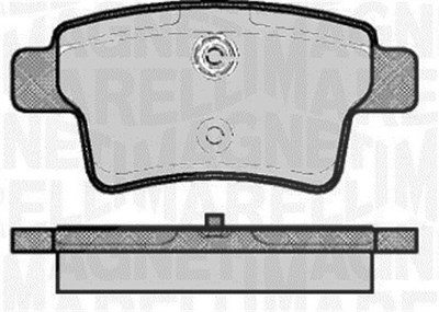 Magneti Marelli Bremsbelagsatz, Scheibenbremse [Hersteller-Nr. 363916060177] für Citroën, Peugeot von MAGNETI MARELLI