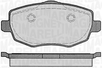 Magneti Marelli Bremsbelagsatz, Scheibenbremse [Hersteller-Nr. 363916060291] für Lancia von MAGNETI MARELLI