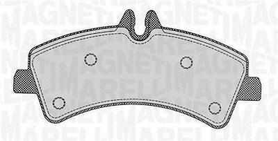 Magneti Marelli Bremsbelagsatz, Scheibenbremse [Hersteller-Nr. 363916060299] für Mercedes-Benz, Mitsubishi, VW von MAGNETI MARELLI