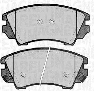 Magneti Marelli Bremsbelagsatz, Scheibenbremse [Hersteller-Nr. 363916060724] für Bentley, Buick, Chevrolet, Opel, Saab, Vauxhall von MAGNETI MARELLI