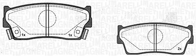 Magneti Marelli Bremsbelagsatz, Scheibenbremse [Hersteller-Nr. 363916060799] für Honda von MAGNETI MARELLI