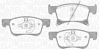 Magneti Marelli Bremsbelagsatz, Scheibenbremse [Hersteller-Nr. 363916060814] für Opel, Vauxhall von MAGNETI MARELLI