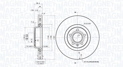 Magneti Marelli Bremsscheibe [Hersteller-Nr. 360406002401] für Audi von MAGNETI MARELLI
