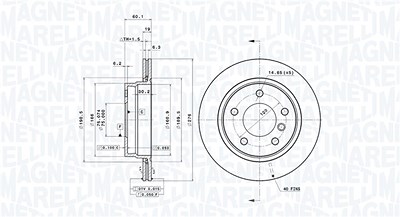 Magneti Marelli Bremsscheibe [Hersteller-Nr. 360406016601] für BMW von MAGNETI MARELLI