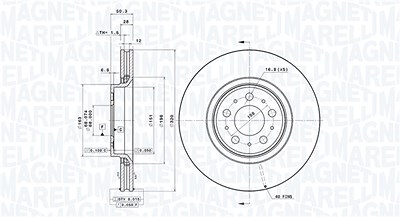 Magneti Marelli Bremsscheibe [Hersteller-Nr. 360406077400] für Volvo von MAGNETI MARELLI