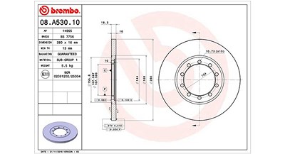 Magneti Marelli Bremsscheibe [Hersteller-Nr. 360406089100] für Ford von MAGNETI MARELLI
