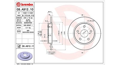 Magneti Marelli Bremsscheibe [Hersteller-Nr. 360406091400] für Toyota von MAGNETI MARELLI