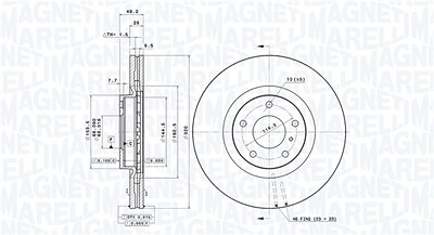 Magneti Marelli Bremsscheibe [Hersteller-Nr. 360406125701] für Infiniti, Nissan von MAGNETI MARELLI