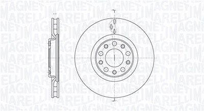 Magneti Marelli Bremsscheibe [Hersteller-Nr. 361302040144] für Alfa Romeo, Chrysler von MAGNETI MARELLI